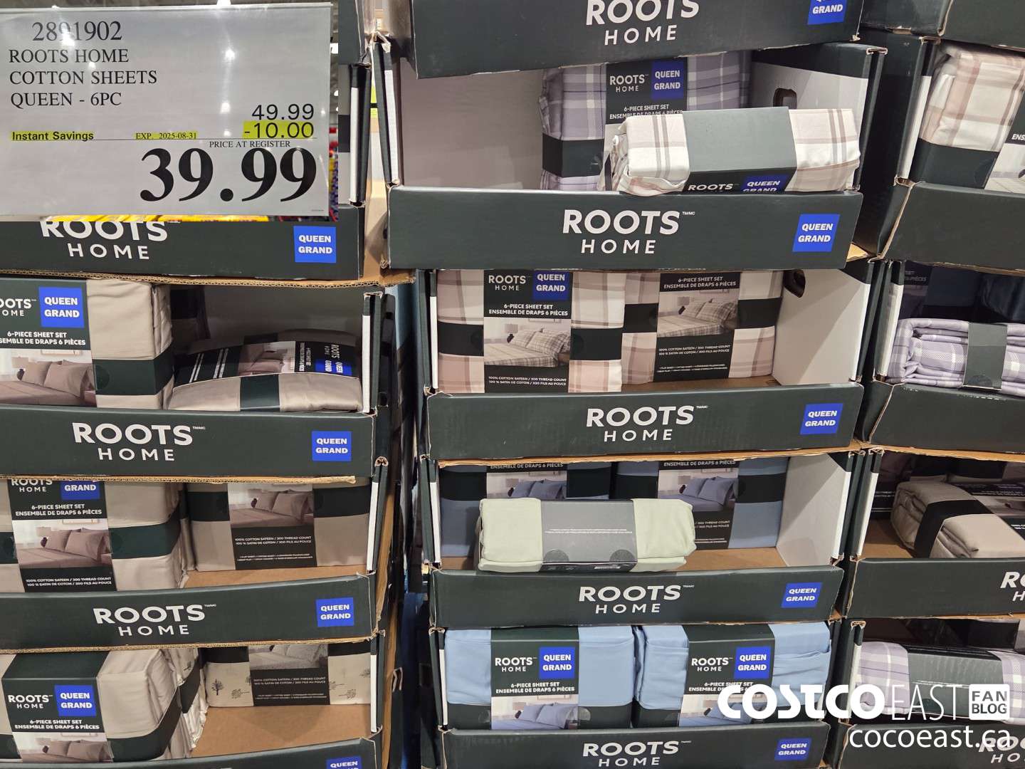 2891902 ROOTS COTTON SHEETS QUEEN - 6PC ($10.00 INSTANT SAVINGS EXPIRES ON 2025-08-31) $39.99