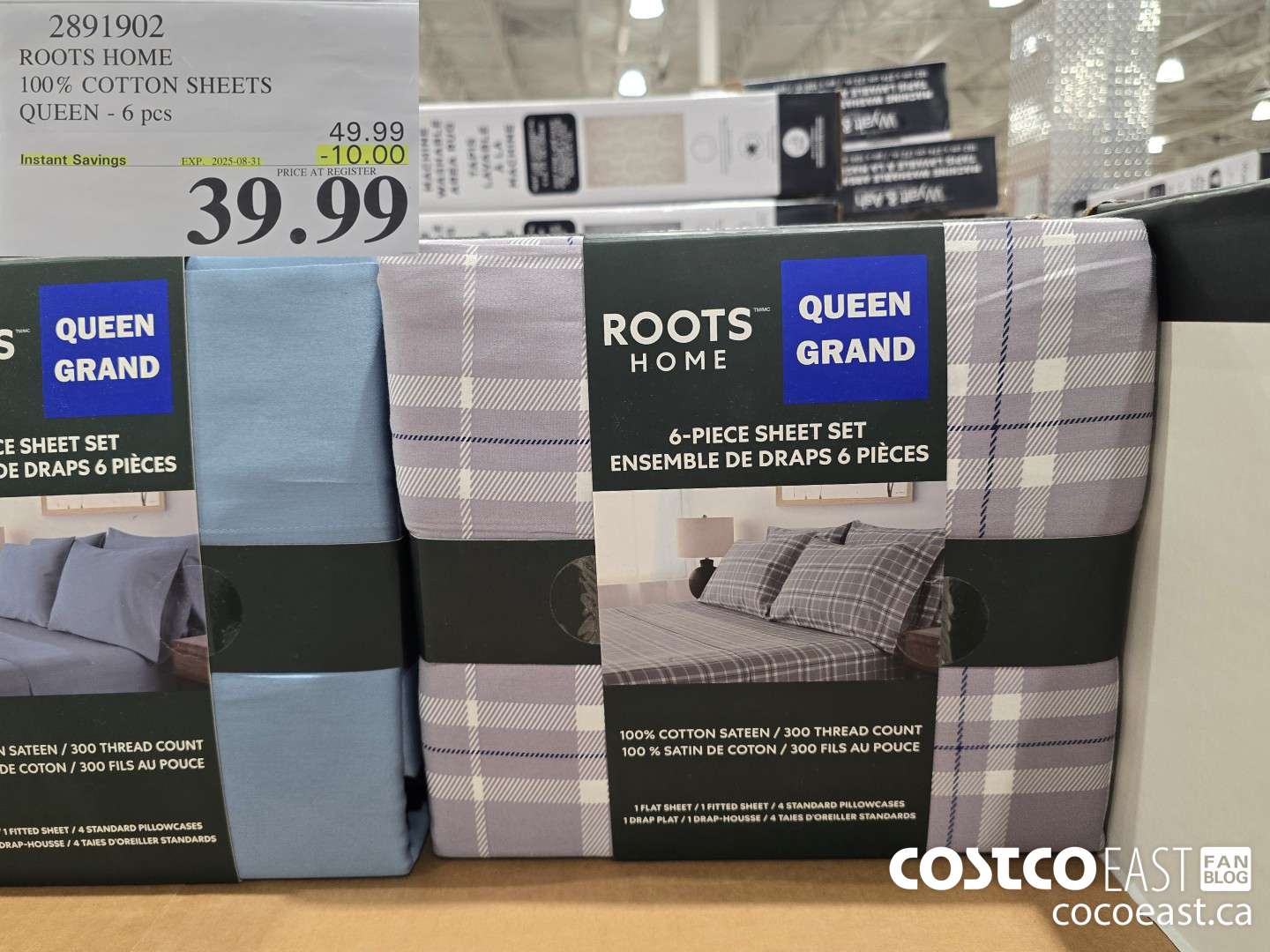 2891902 ROOTS COTTON SHEETS QUEEN - 6PC ($10.00 INSTANT SAVINGS EXPIRES ON 2025-08-31) $39.99
