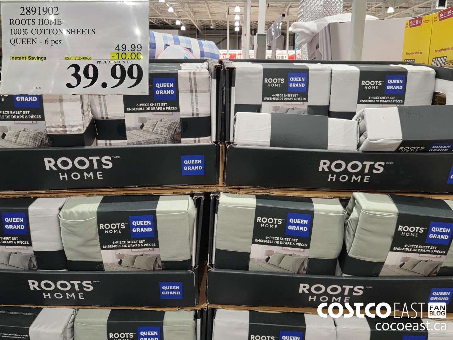 2891902 ROOTS COTTON SHEETS QUEEN - 6PC ($10.00 INSTANT SAVINGS EXPIRES ON 2025-08-31) $39.99