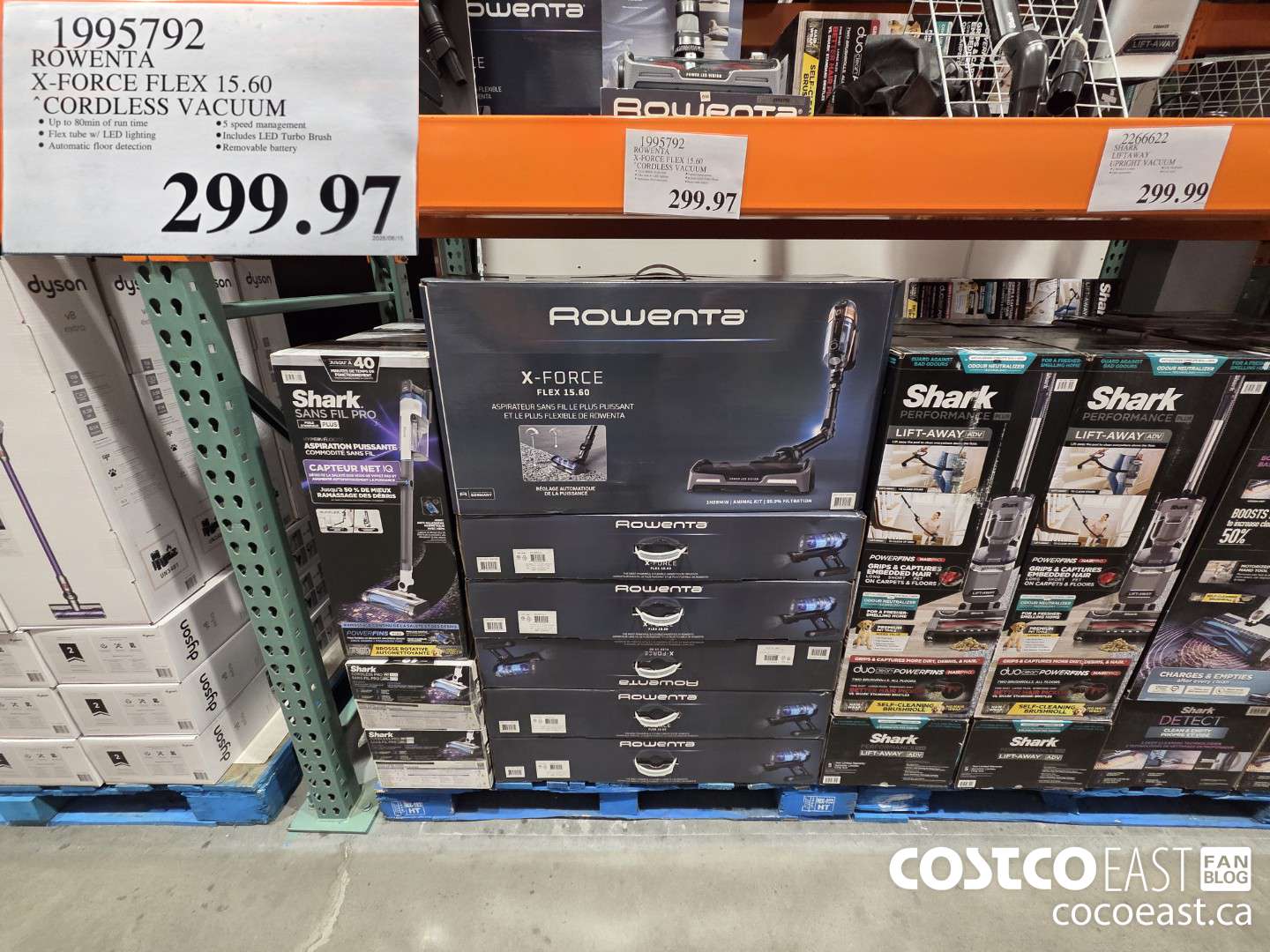 1995792 ROWENTA X FORCE 15.6 CORDLESS VACUUM $299.97