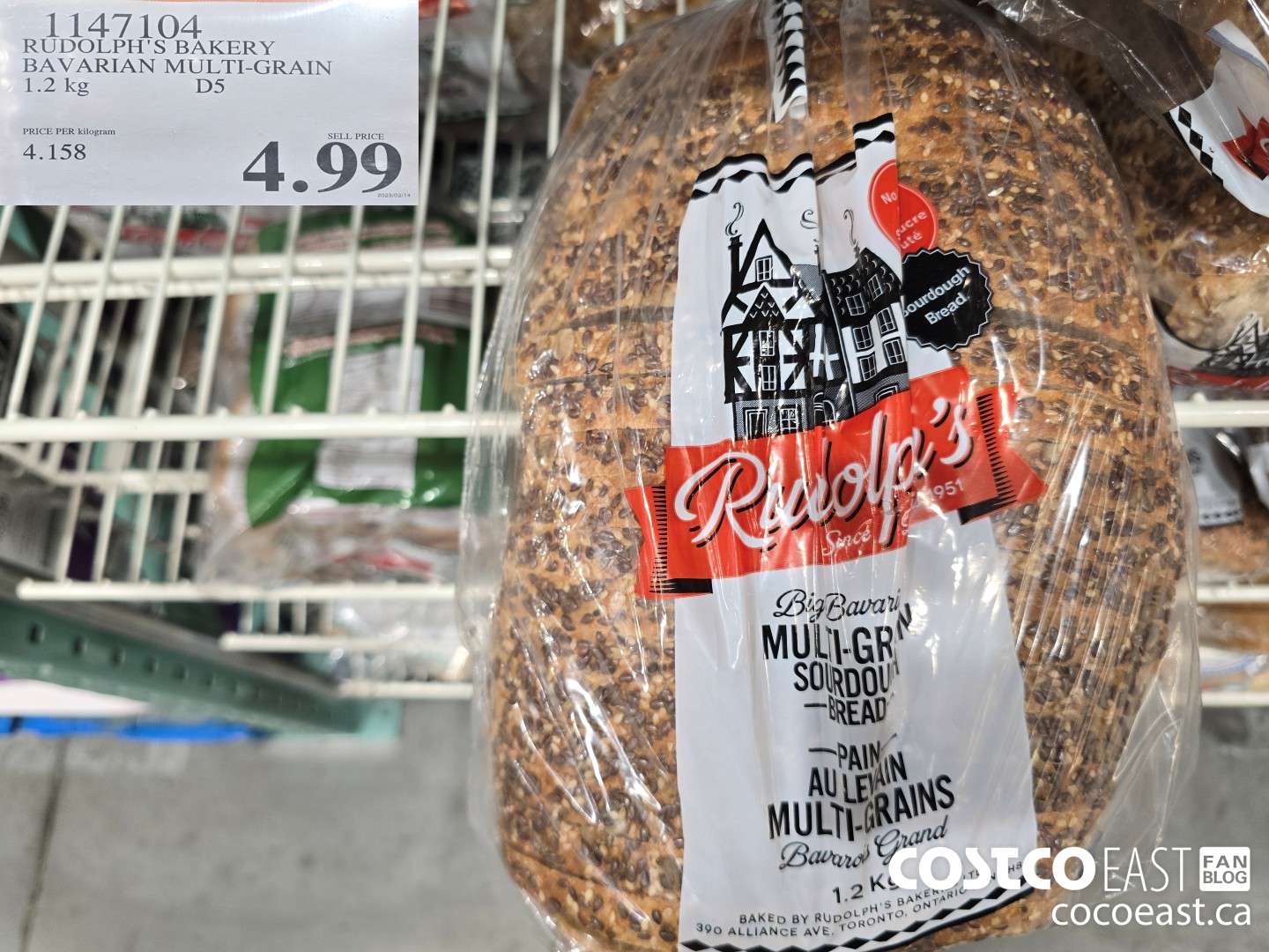 1147104 RUDOLPH'S BAKERY BAVARIAN MULTI-GRAIN 1.2 KG $4.99