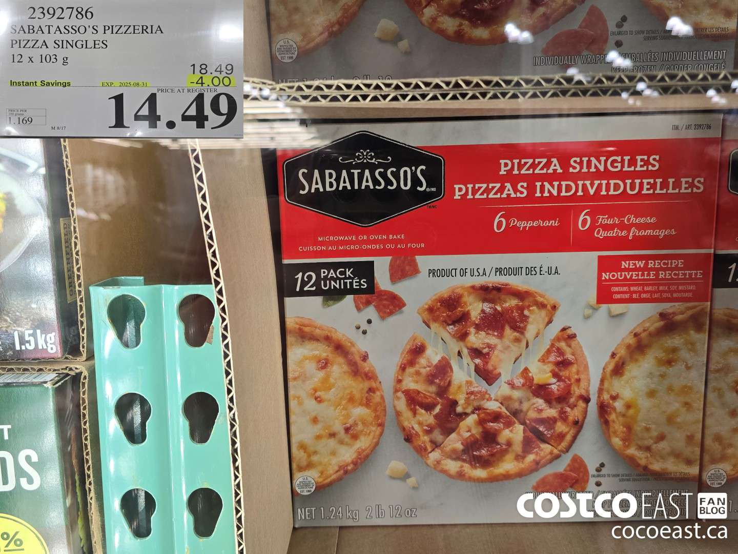 2392786 SABATASSO'S PIZZERIA PIZZA SINGLES 12x103 G ($4.00 INSTANT SAVINGS EXPIRES ON 2025-08-31) $14.49