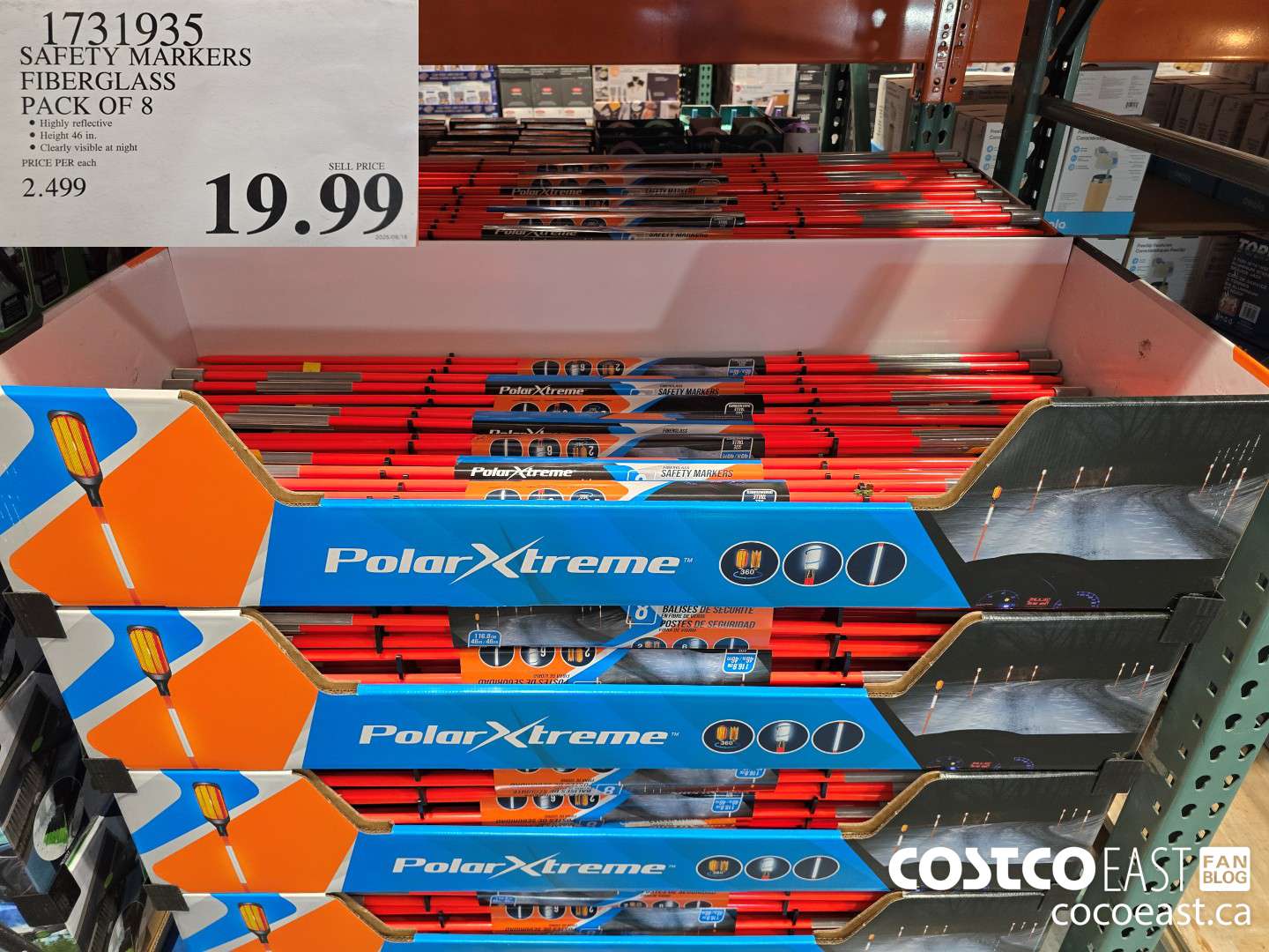 1731935 SAFETY MARKERS WITH 2 REFLECTORS PACK OF 8 $19.99