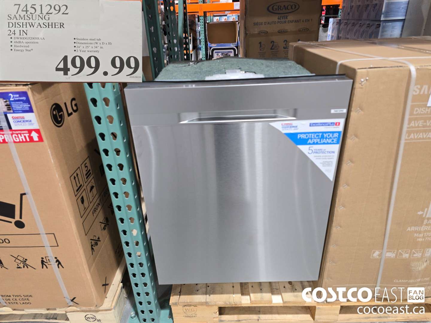 7451292 SAMSUNG DISHWASHER 24IN $499.99