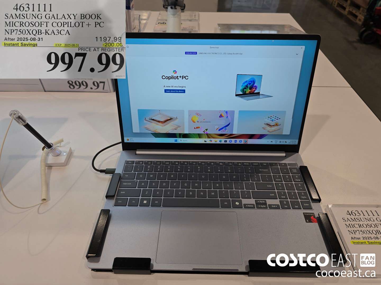 4631111 SAMSUNG GALAXY BOOK MICROSOFT COPILOT+ PC NP750XQB-KA3CA ($200.00 INSTANT SAVINGS EXPIRES ON 2025-08-31) $997.99