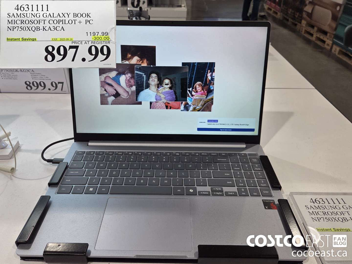 4631111 SAMSUNG GALAXY BOOK MICROSOFT COPILOT+ PC NP750XQB-KA3CA ($300.00 INSTANT SAVINGS EXPIRES ON 2025-09-18) $897.99