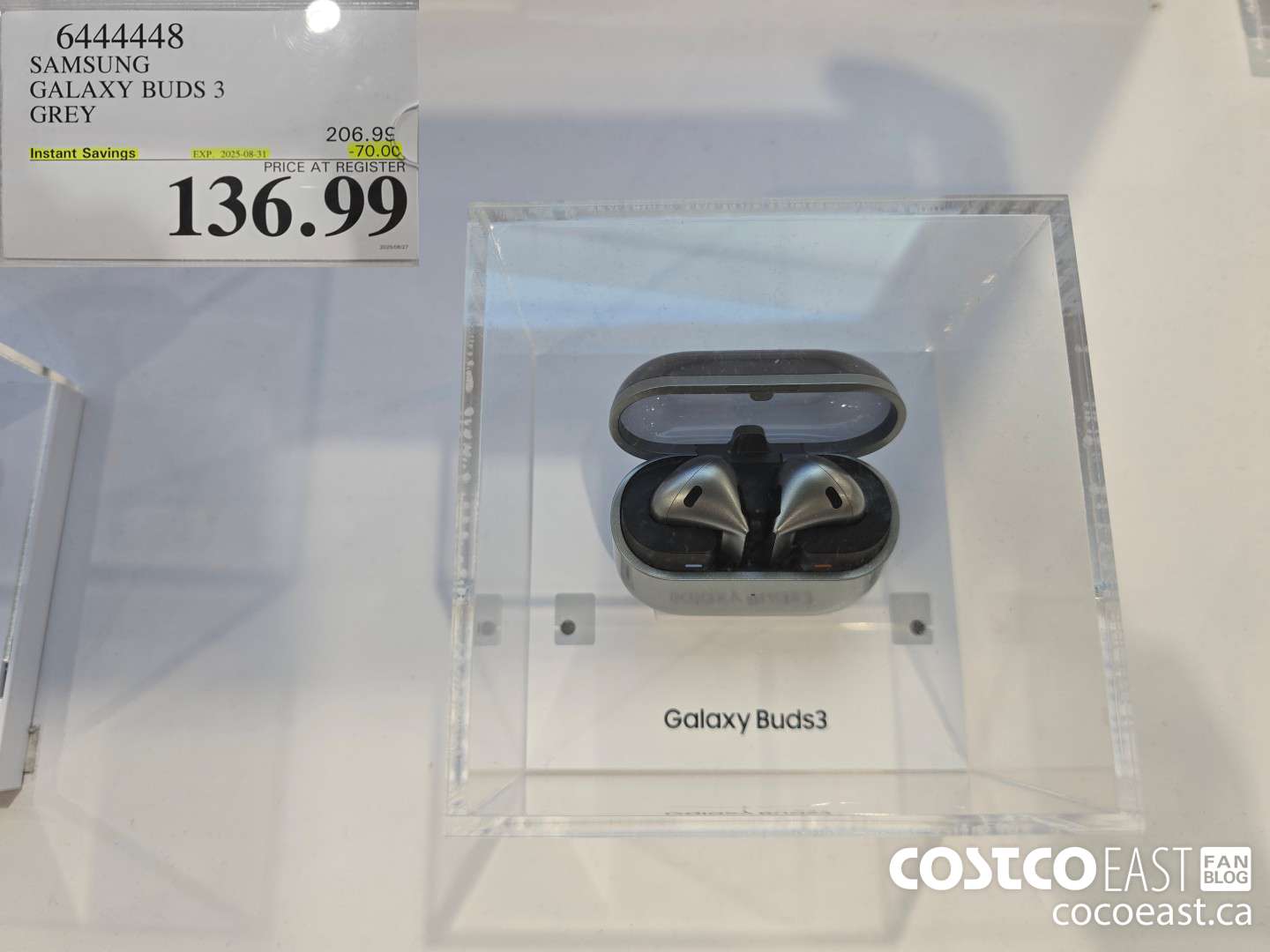 6444448 SAMSUNG GALAXY BUDS 3 GREY ($70.00 INSTANT SAVINGS EXPIRES ON 2025-08-31) $136.99