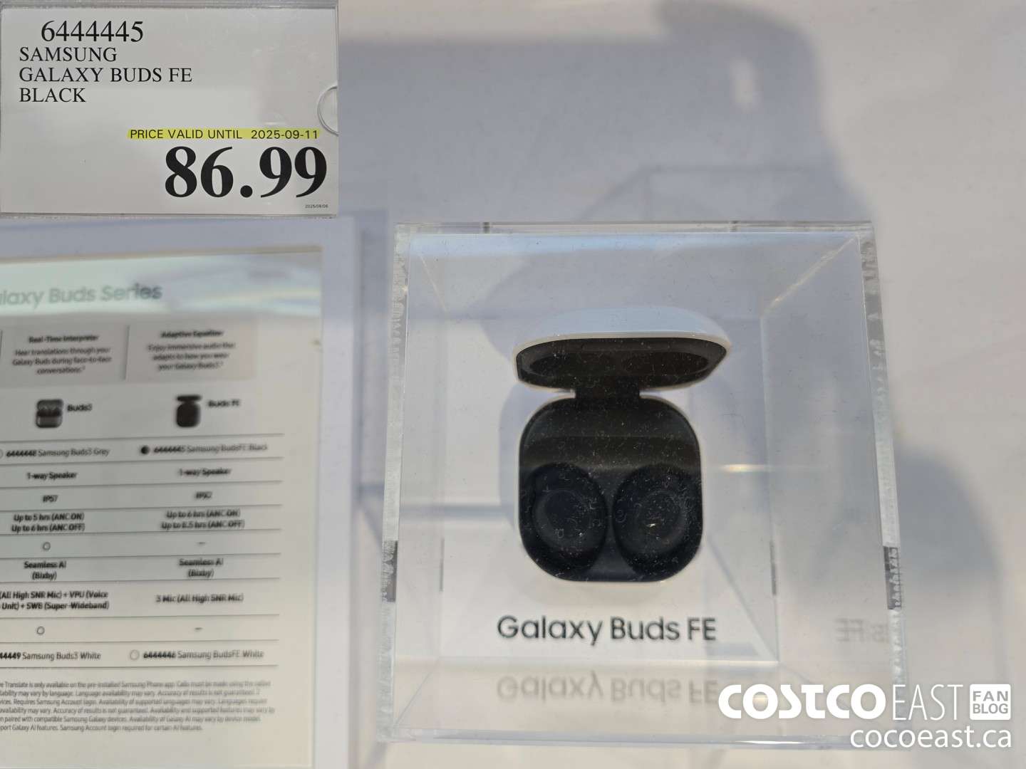 6444445 SAMSUNG GALAXY BUDS FE BLACK $86.99