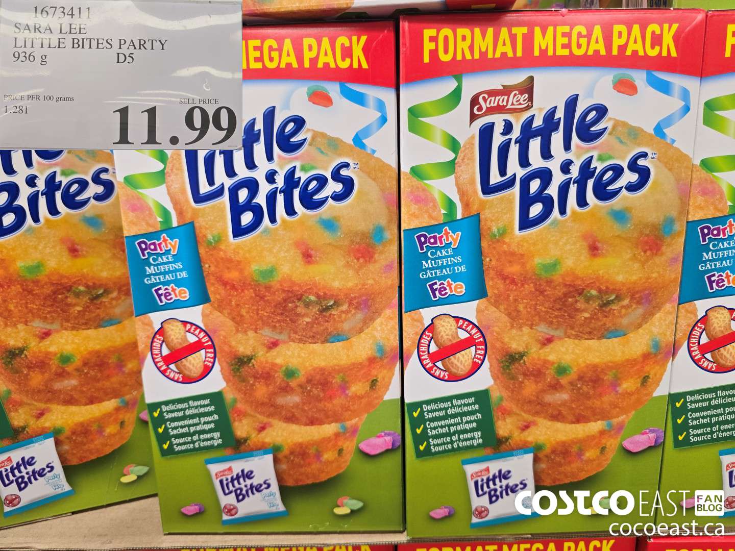 1673411 SARA LEE LITTLE BITES PARTY 936 G $11.99