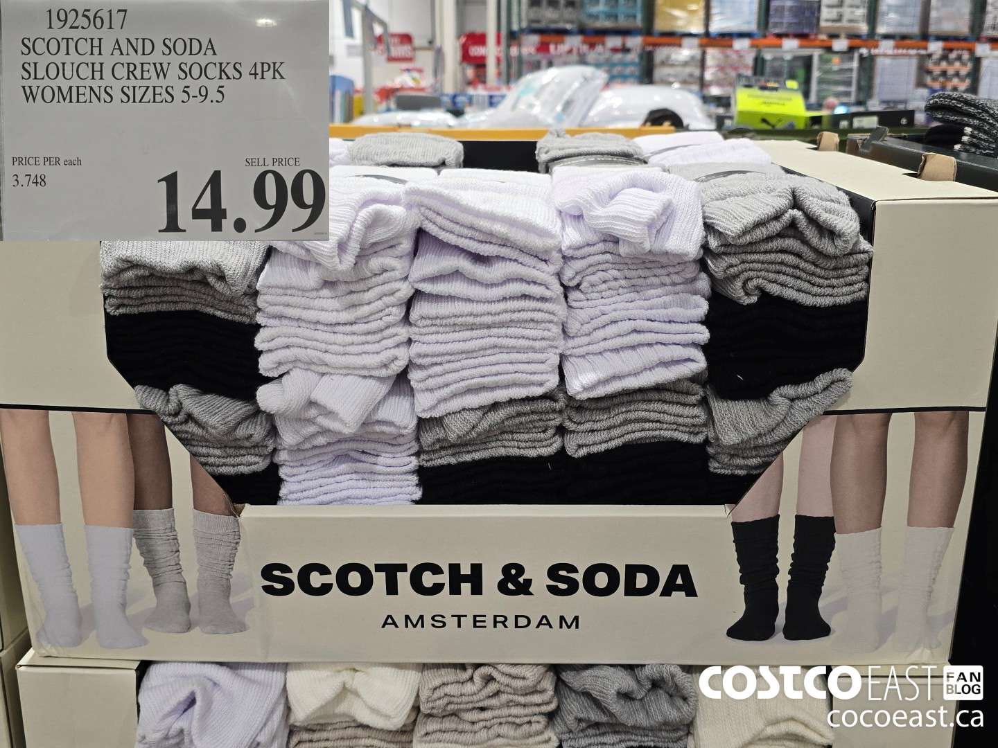 1925617 SCOTCH AND SODA SLOUCH CREW SOCKS 4PK WOMENS SIZES 5-9.5 $14.99