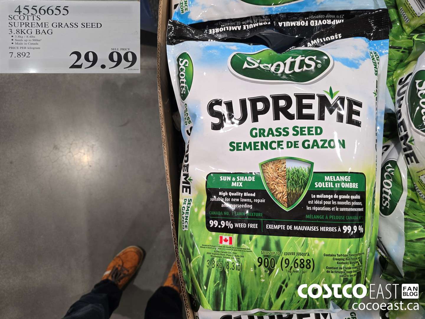4556655 SCOTTS SUPREME GRASS SEED 3.8KG BAG $29.99