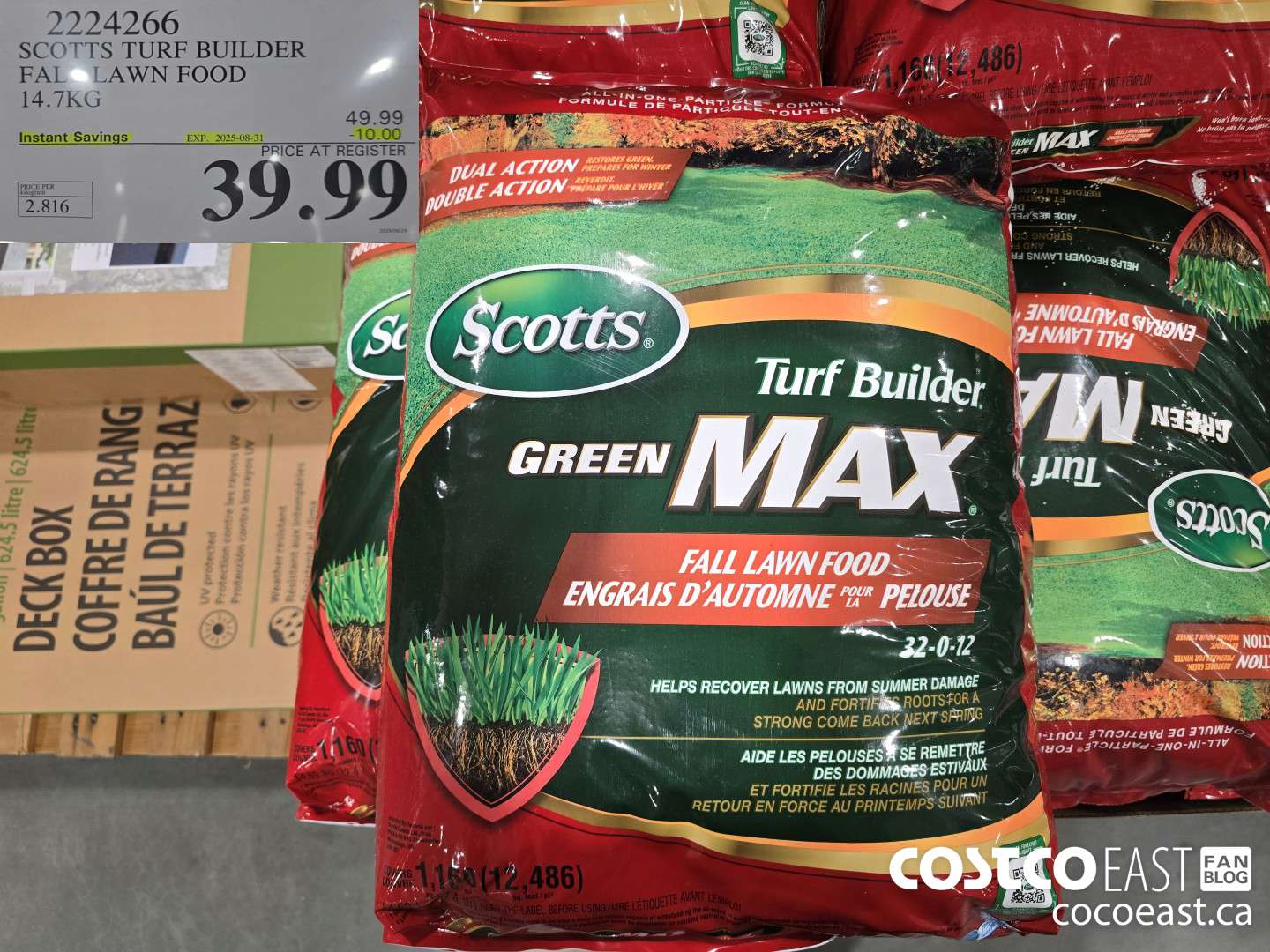 2224266 SCOTTS TURF BUILDER FALL LAWN FOOD 14.87 KG ($10.00 INSTANT SAVINGS EXPIRES ON 2025-08-31) $39.99
