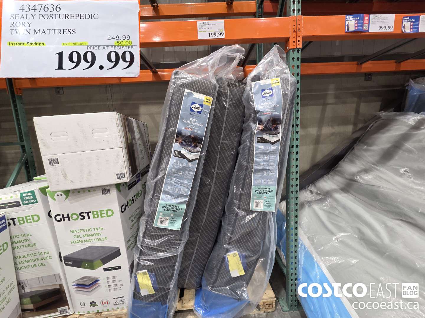 4347636 SEALY POSTUREPEDIC RORY MEDIUM TIGHT TOP TWIN MATTRESS ($50.00 INSTANT SAVINGS EXPIRES ON 2025-08-31) $199.99