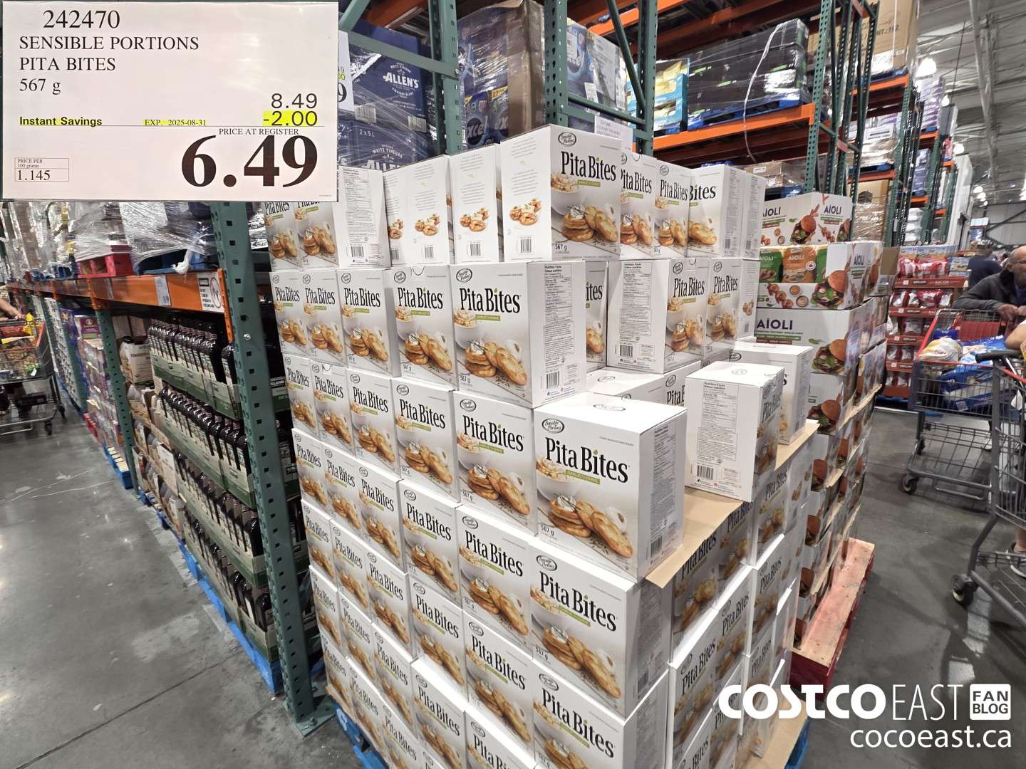 242470 SENSIBLE PORTIONS PITA BITES 567 g ($2.00 INSTANT SAVINGS EXPIRES ON 2025-08-31) $6.49