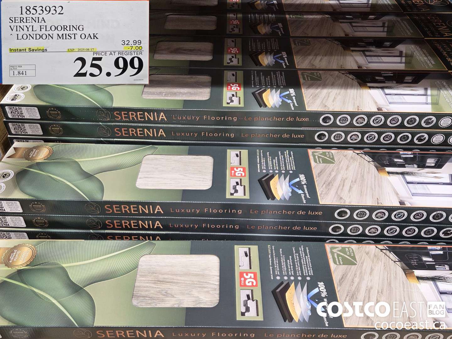 1853932 SERENIA VINYL FLOORING LONDON MIST OAK ($7.00 INSTANT SAVINGS EXPIRES ON 2025-08-17) $25.99
