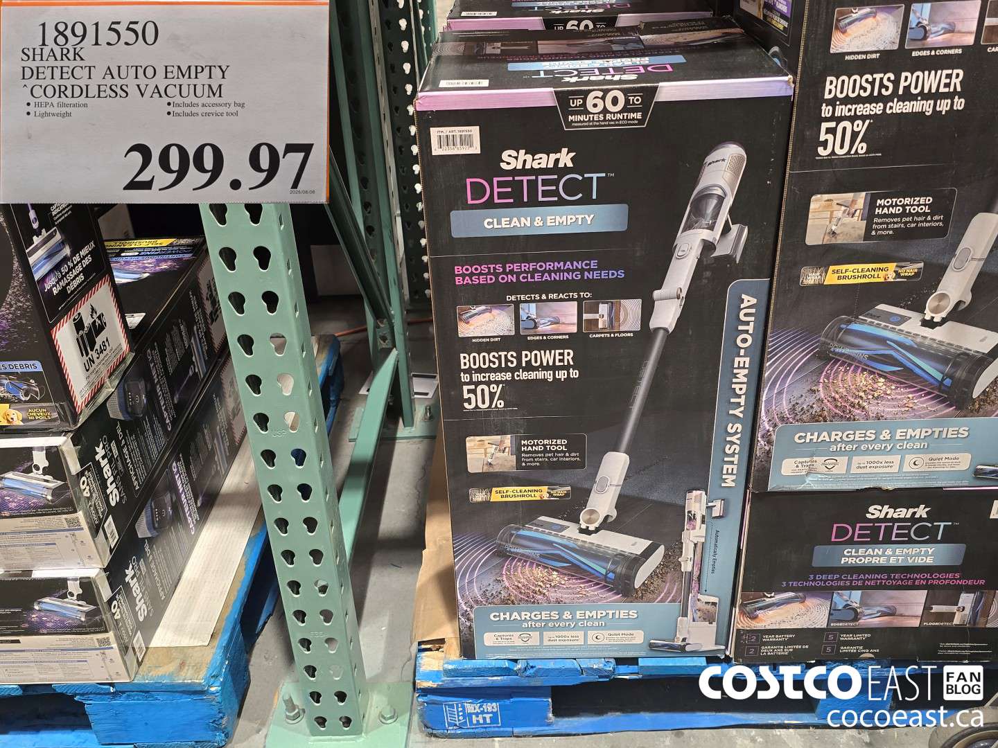 1891550 SHARK DETECT AUTO EMPTY CORDLESS VACUUM $299.97