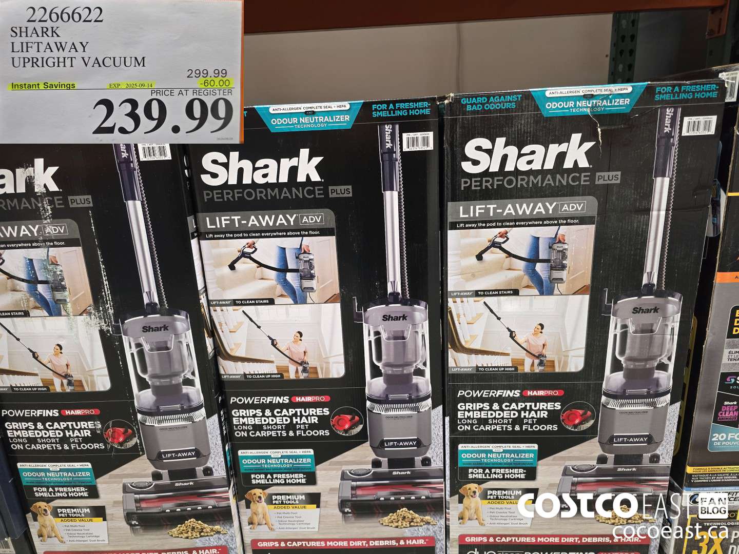2266622 SHARK LIFTAWAY UPRIGHT VACUUM ($60.00 INSTANT SAVINGS EXPIRES ON 2025-09-14) $239.99