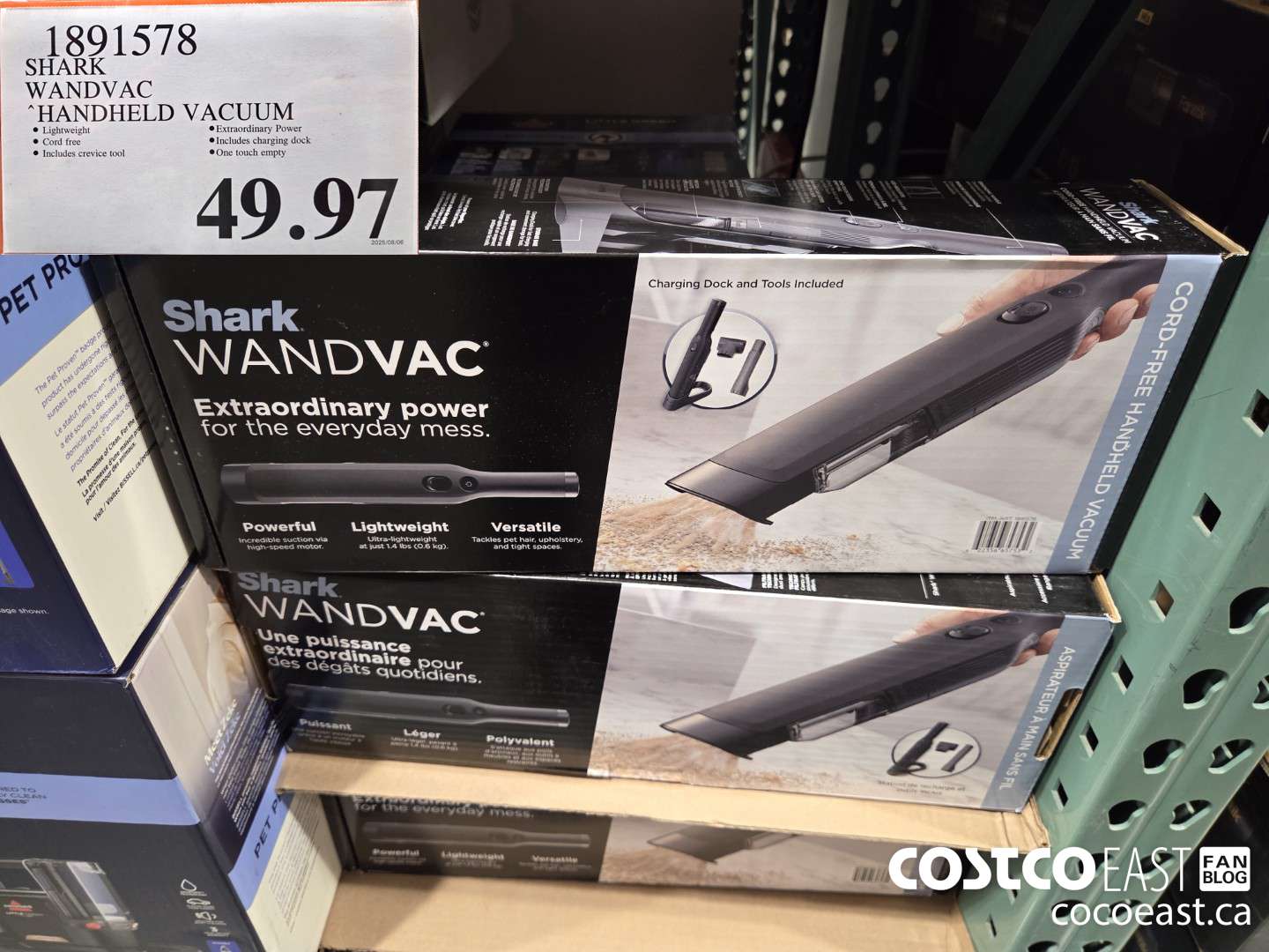 1891578 SHARK WANDVAC HANDHELD VACUUM $49.97