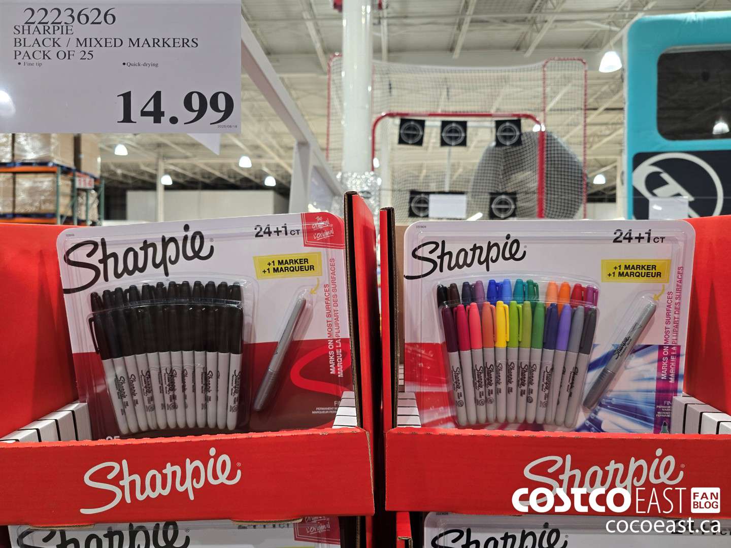 2223626 SHARPIE BLACK / MIXED MARKERS PACK OF 25 $14.99