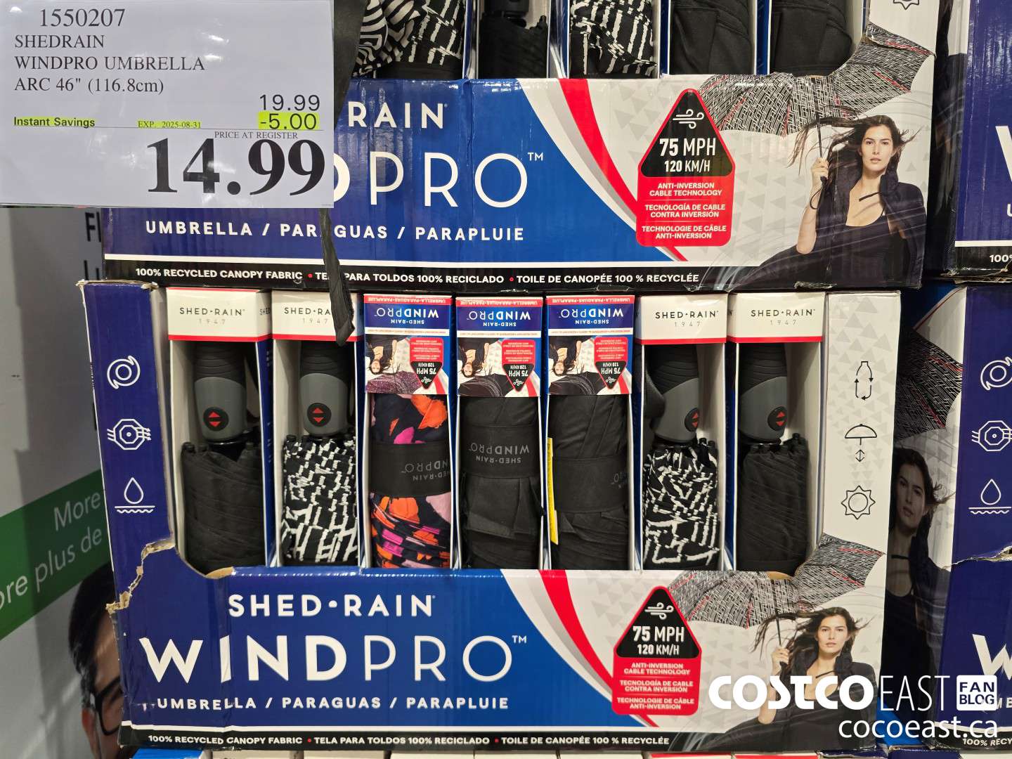 1550207 SHEDRAIN WINDPRO UMBRELLA ARC 46