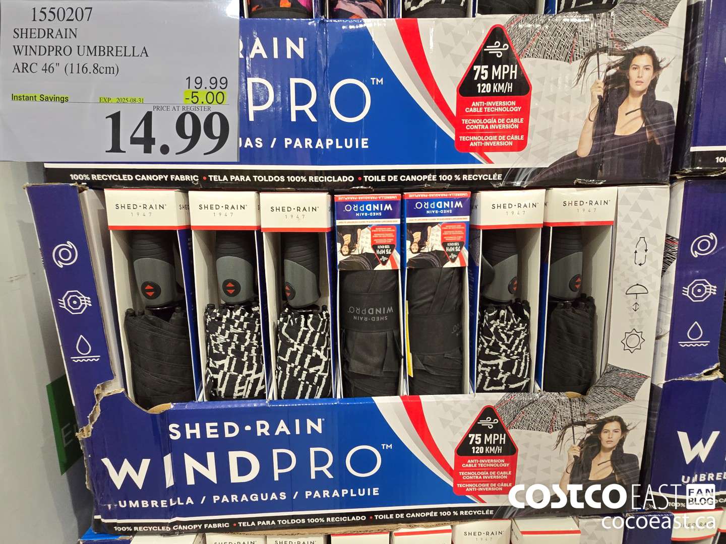 1550207 SHEDRAIN WINDPRO UMBRELLA ARC 46