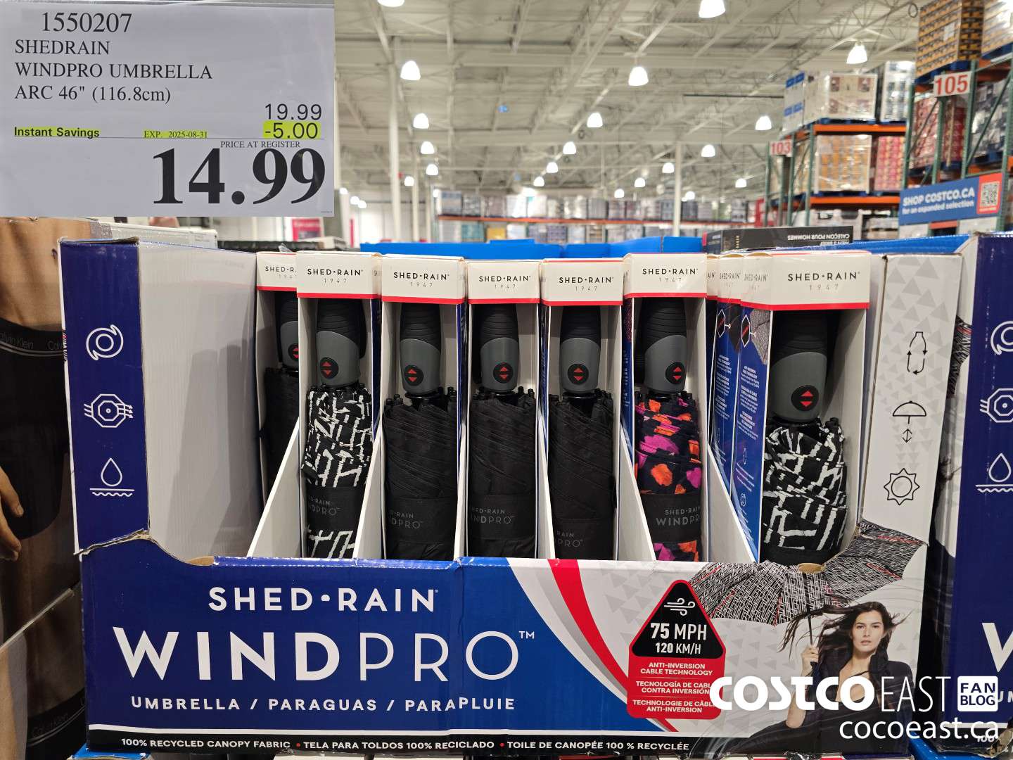 1550207 SHEDRAIN WINDPRO UMBRELLA ARC 46