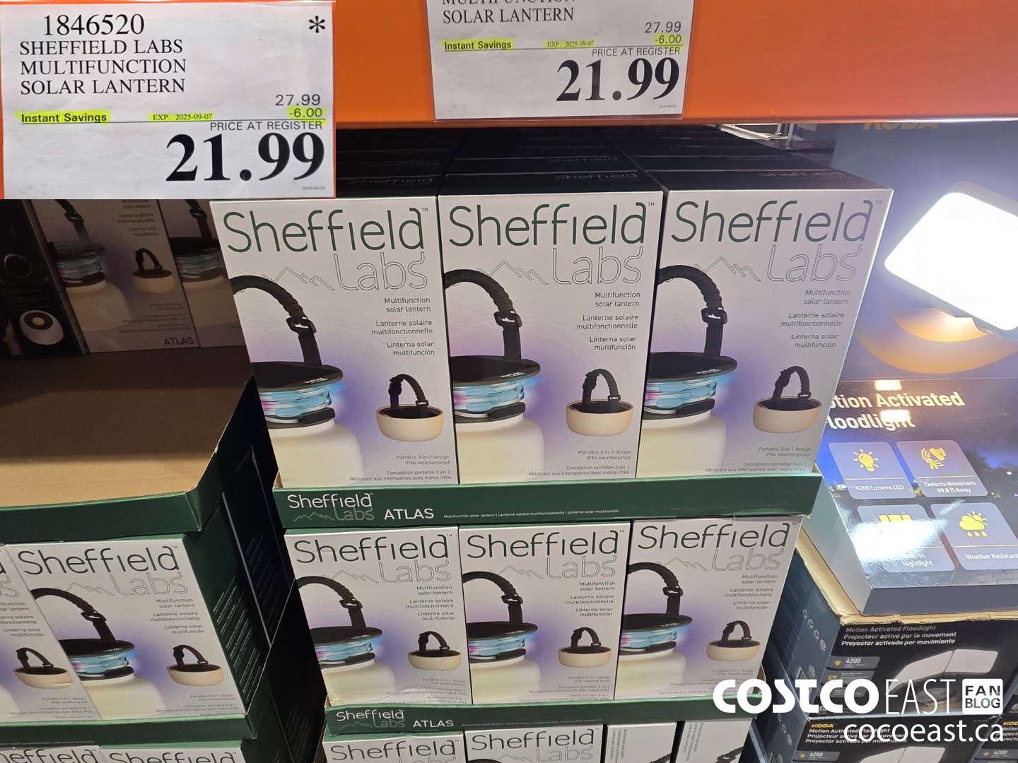 1846520 SHEFFIELD LABS MULTIFUNCTION SOLAR LANTERN ($6.00 INSTANT SAVINGS EXPIRES ON 2025-09-07) $21.99