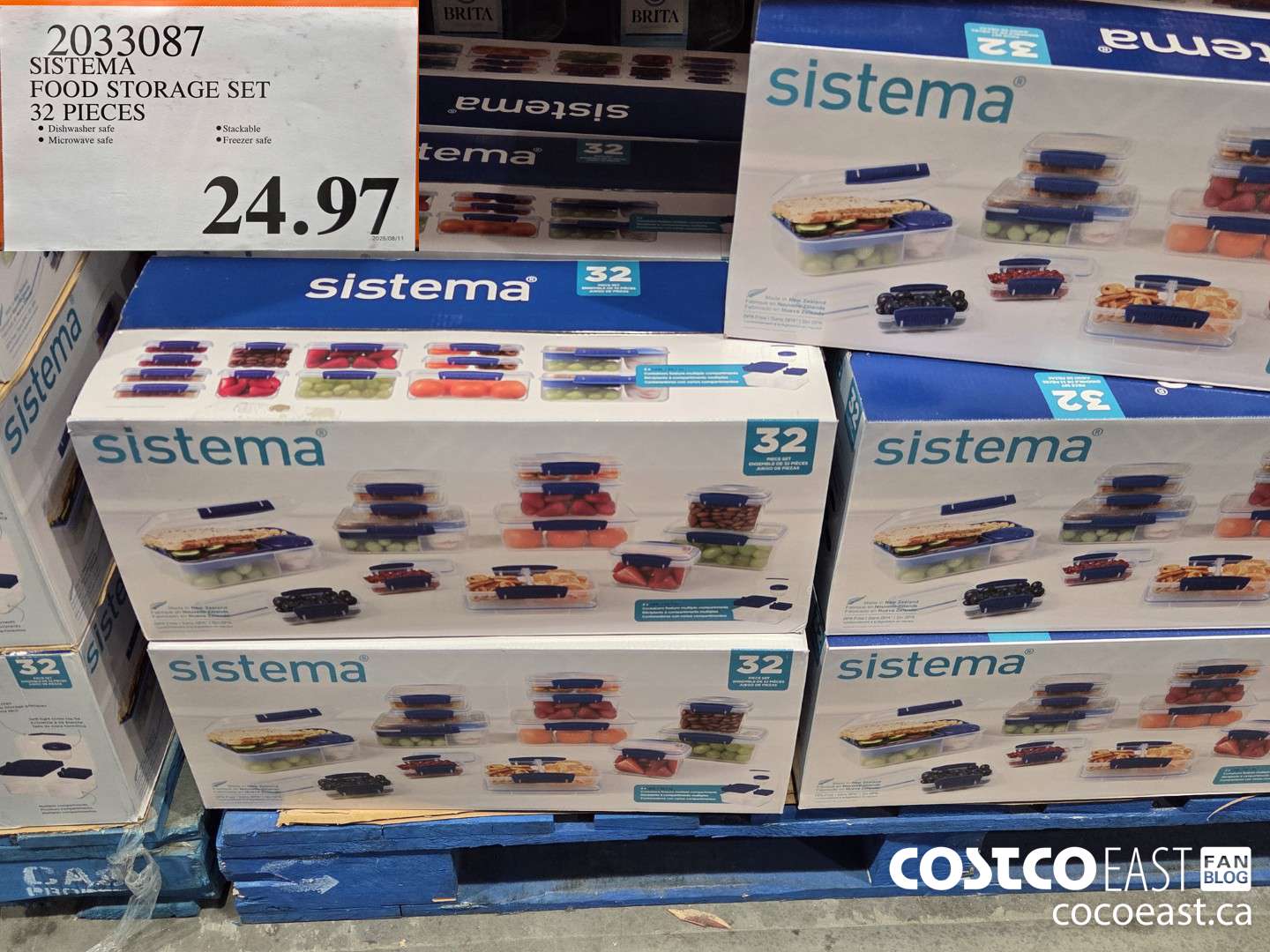 2033087 SISTEMA FOOD STORAGE SET 32 PIECES ($10.00 INSTANT SAVINGS) $24.97