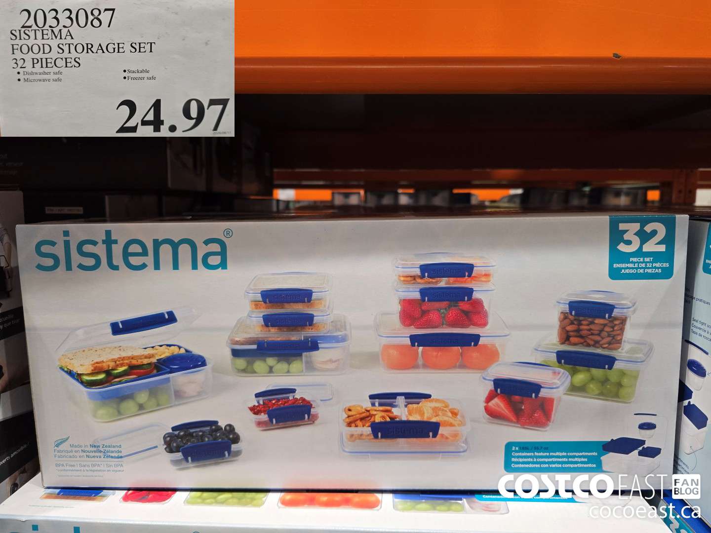 2033087 SISTEMA FOOD STORAGE SET 32 PIECES $24.97