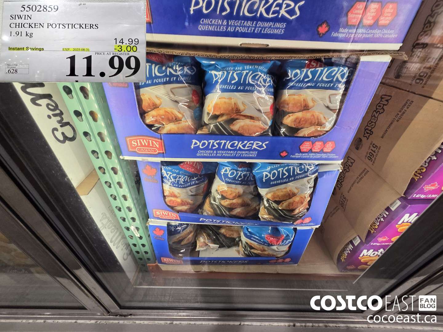 5502859 SIWIN CHICKEN POTSTICKERS 1.91 KG ($3.00 INSTANT SAVINGS EXPIRES ON 2025-08-31) $11.99