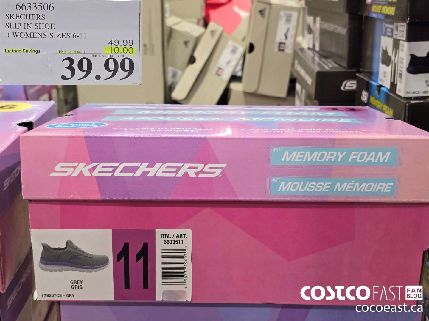 6633506 SKECHERS SLIP IN SHOE +WOMENS SIZES 6-11  ($10.00 INSTANT SAVINGS EXPIRES ON 2025-08-31) $39.99