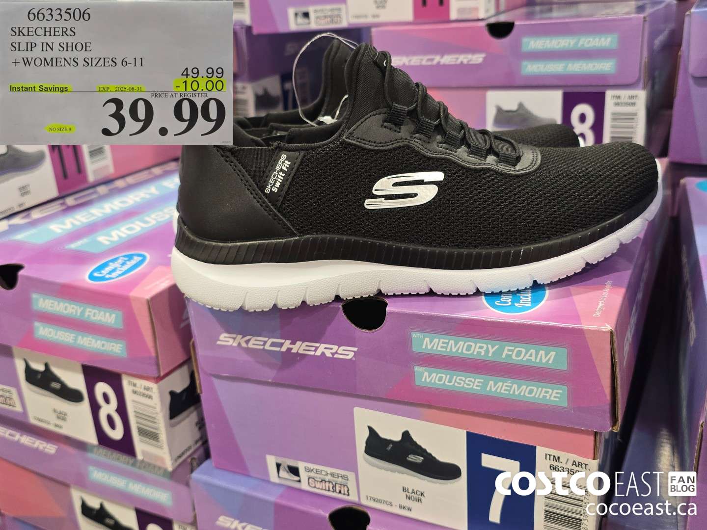 6633506 SKECHERS SLIP IN SHOE +WOMENS SIZES 6-11  ($10.00 INSTANT SAVINGS EXPIRES ON 2025-08-31) $39.99