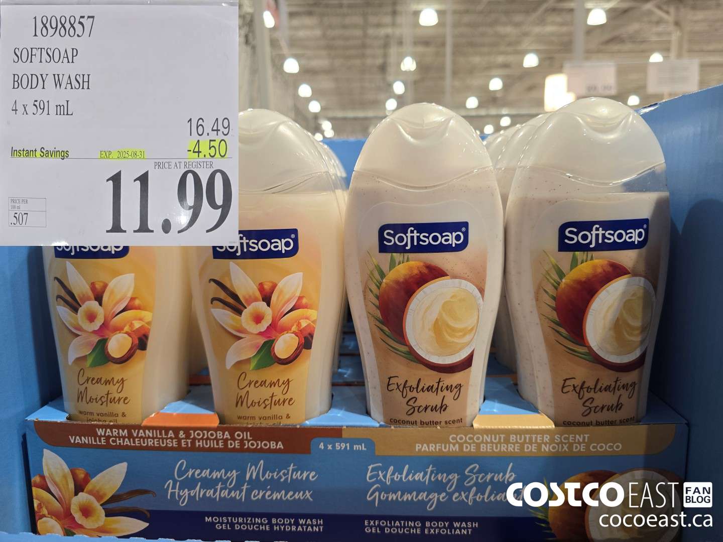 1898857 SOFTSOAP BODY WASH 4 x 591 mL ($4.50 INSTANT SAVINGS EXPIRES ON 2025-08-31) $11.99