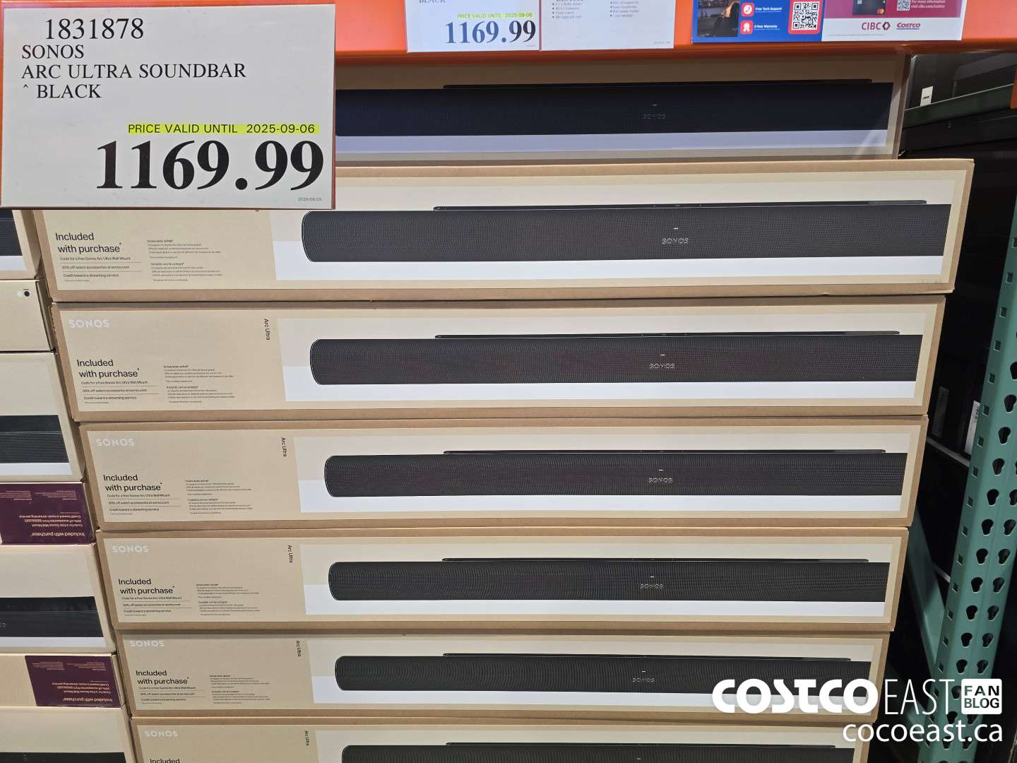 1831878 SONOS ARC ULTRA SOUNDBAR BLACK $1169.99