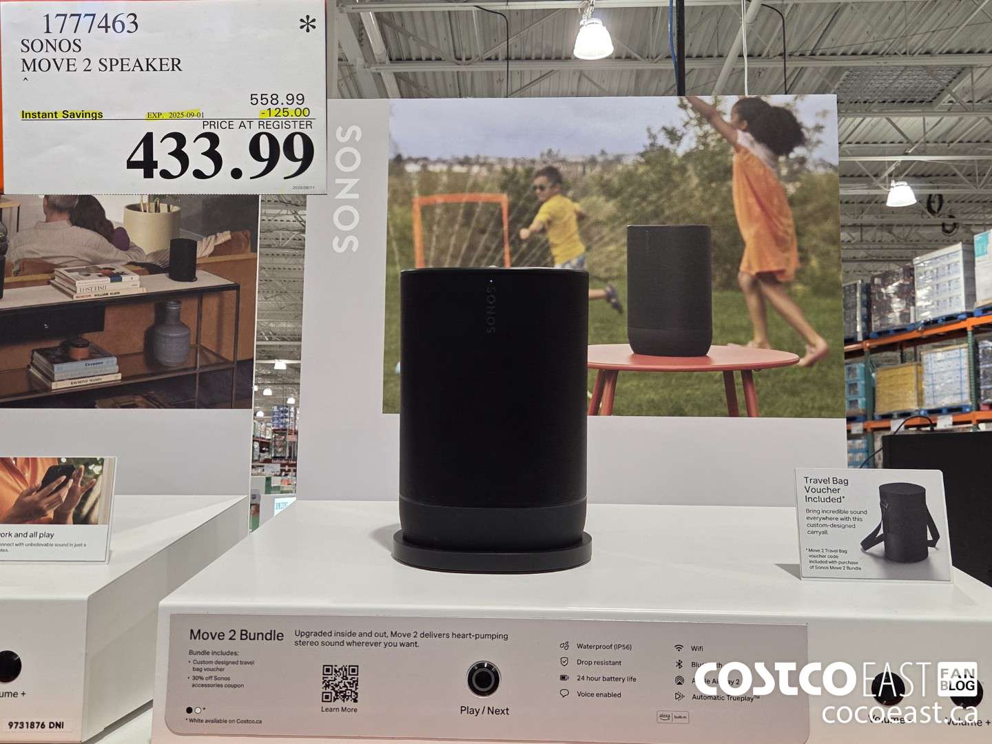 1777463 SONOS MOVE 2 SPEAKER ($125.00 INSTANT SAVINGS EXPIRES ON 2025-09-01) $433.99