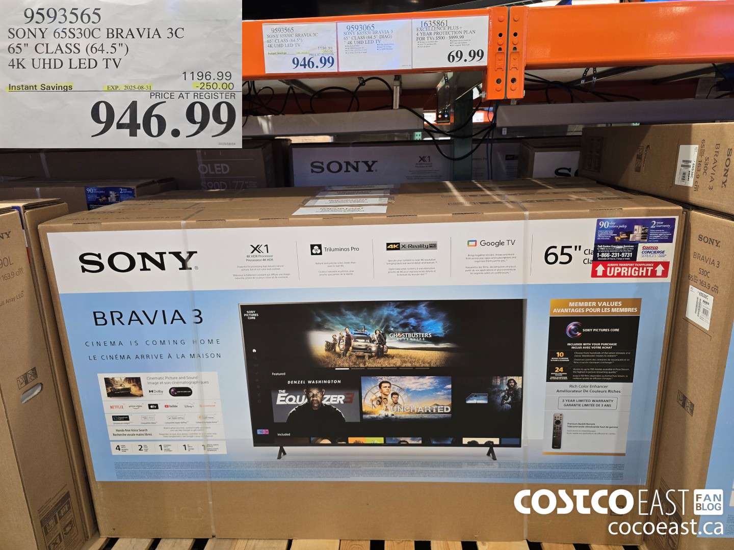 9593565 SONY 65830C BRAVIA 3C 65