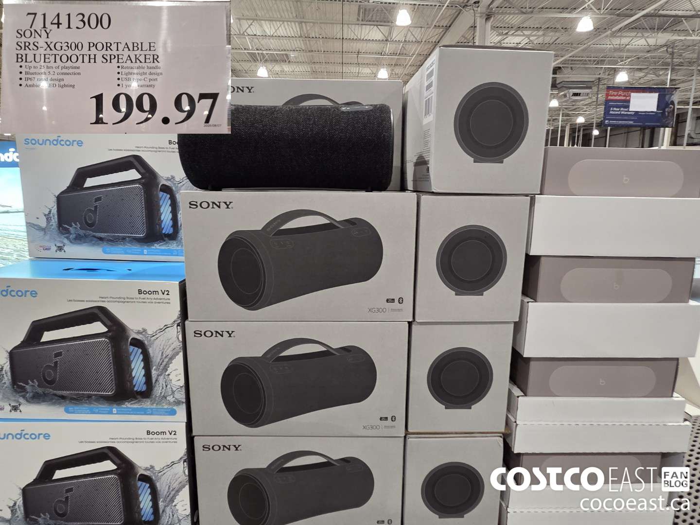 7141300 SONY SRS-XG300 PORTABLE BLUETOOTH SPEAKER  $199.97