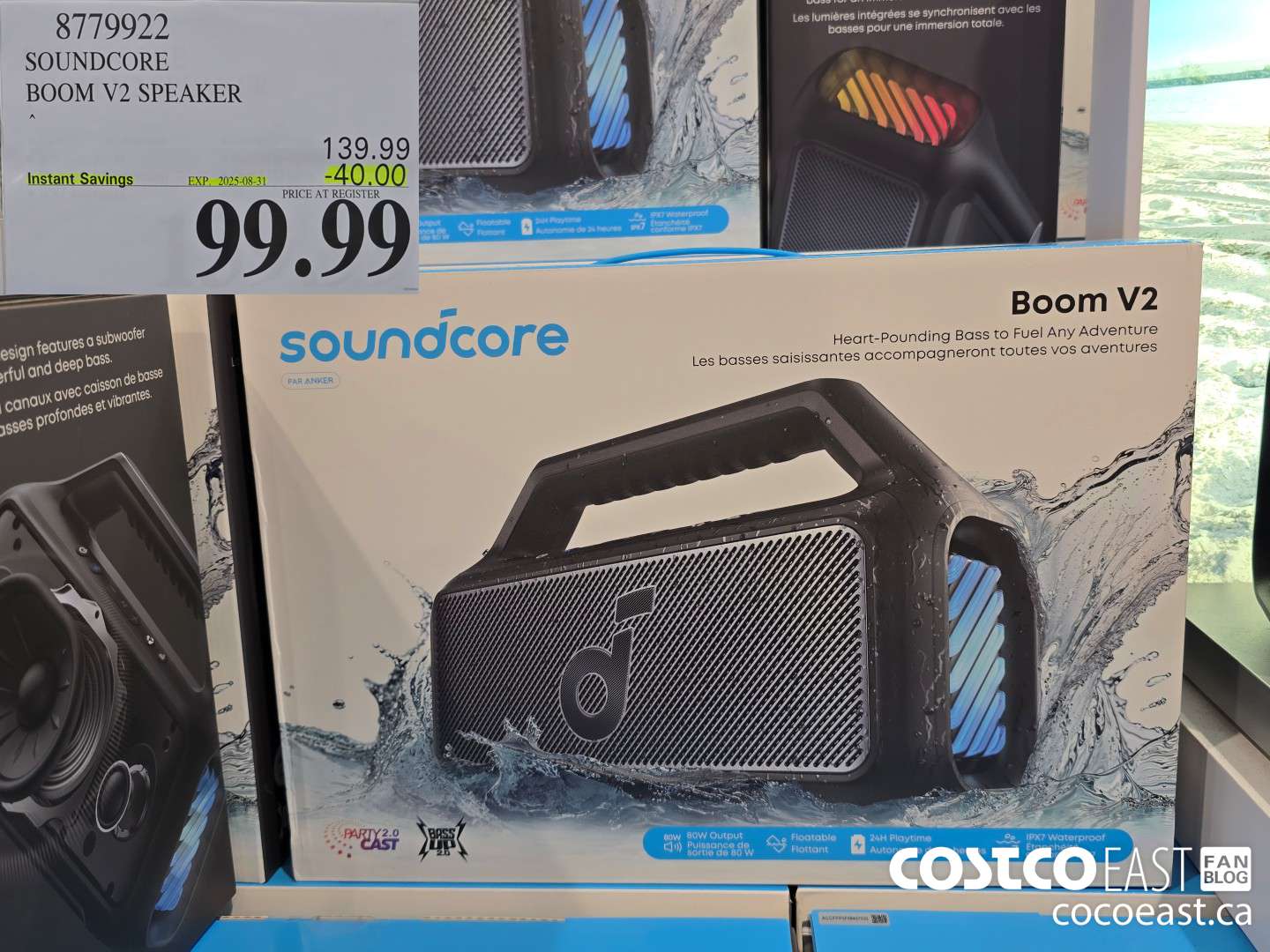 8779922 SOUNDCORE BOOM V2 SPEAKER ($40.00 INSTANT SAVINGS EXPIRES ON 2025-08-31) $99.99