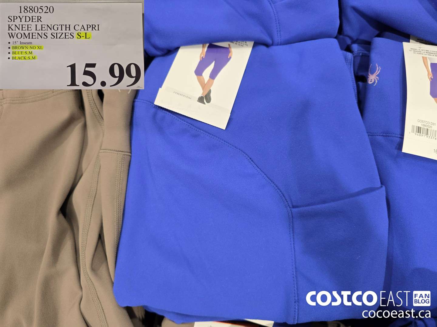 1880520 SPYDER KNEE LENGTH CAPRI WOMENS SIZES S-L $15.99