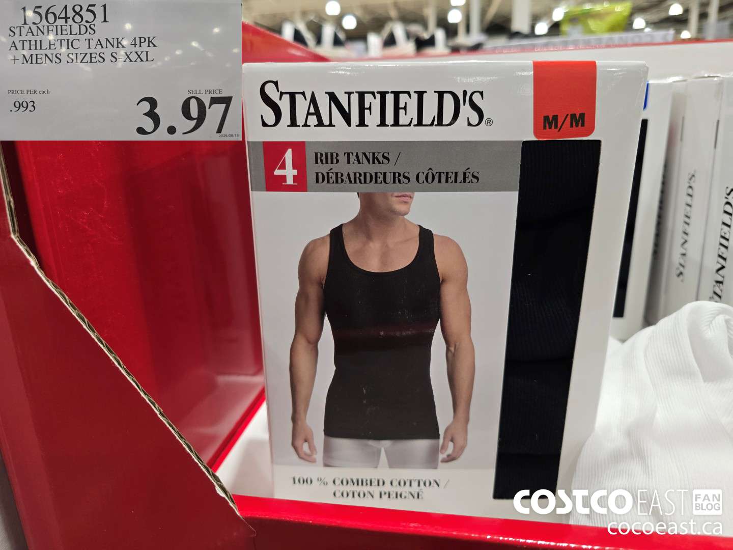 1564851 STANFIELDS ATHLETIC TANK 4PK +MENS SIZES S- XXL $3.97