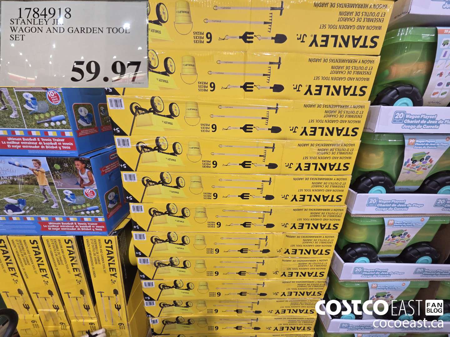 1784918 STANLEY JR. WAGON AND GARDEN TOOL SET ($30.00 INSTANT SAVINGS EXPIRES ON 2025-07-20) $59.97