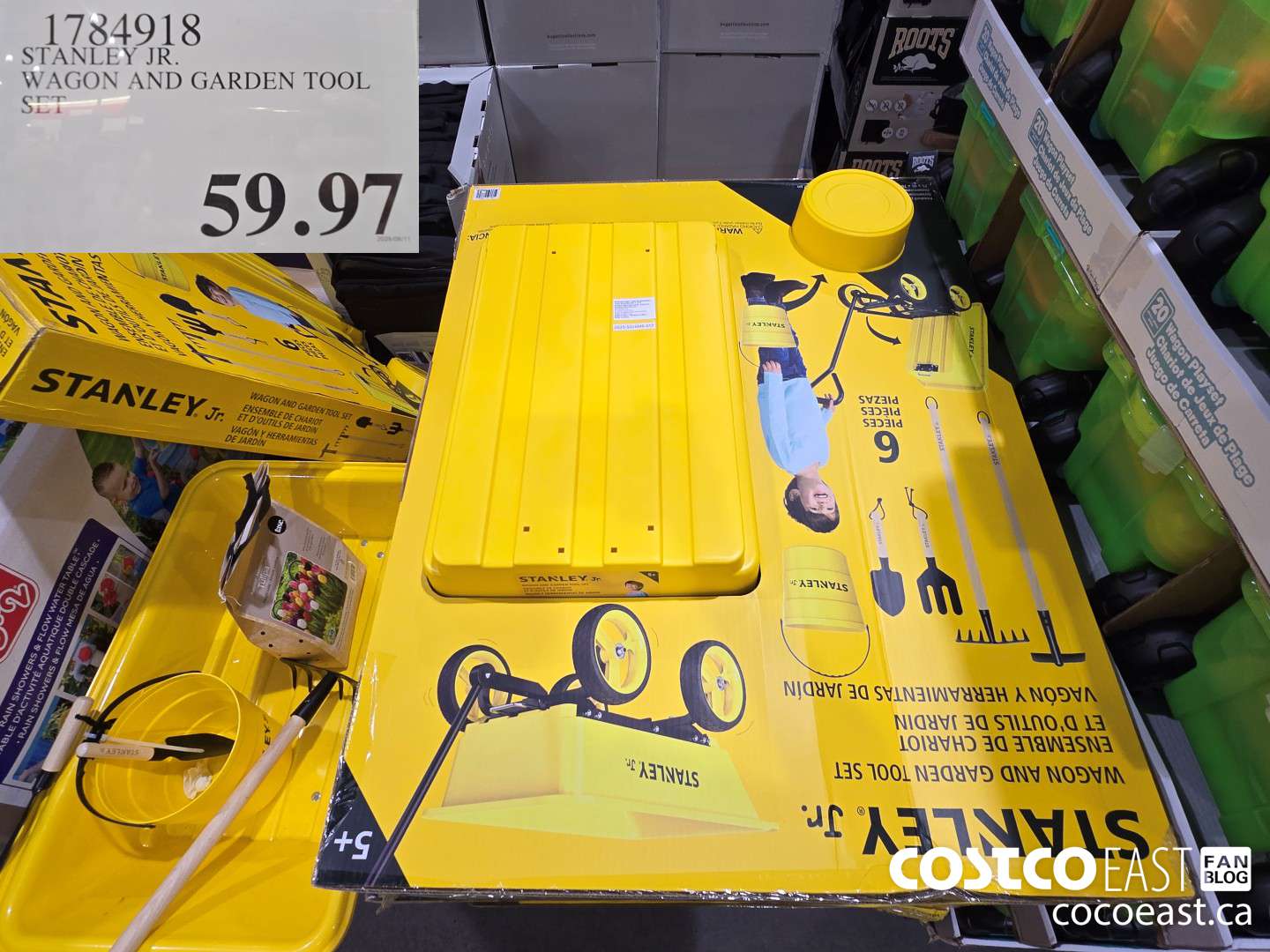 1784918 STANLEY JR. WAGON AND GARDEN TOOL SET $59.97