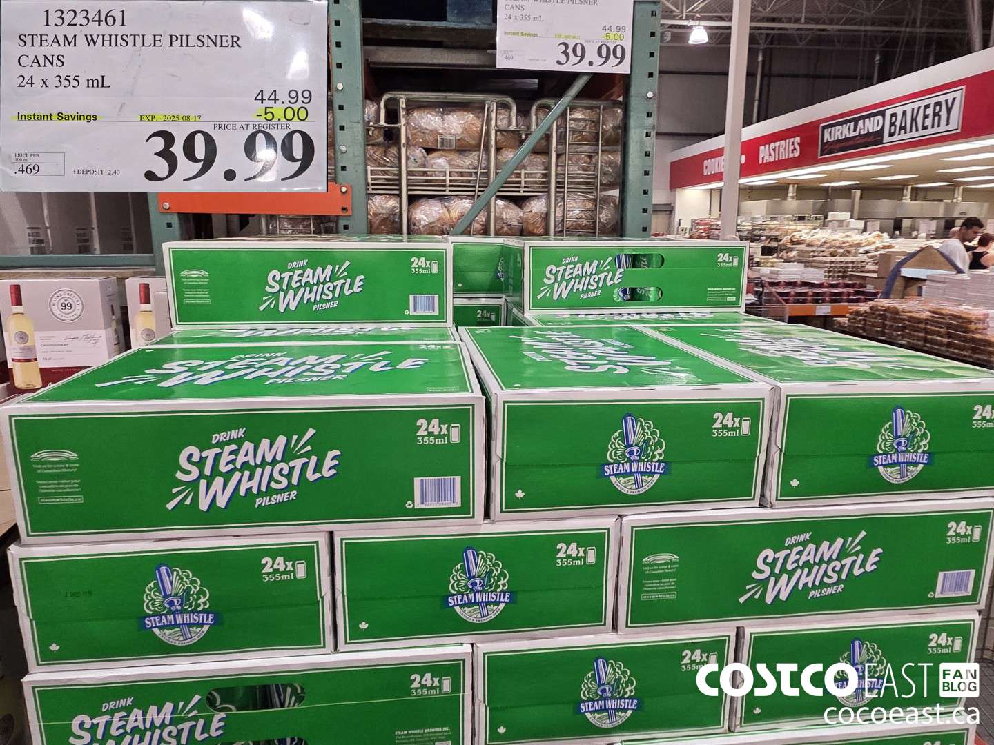 1323461 STEAM WHISTLE PILSNER CANS 24 x 355 mL ($5.00 INSTANT SAVINGS EXPIRES ON 2025-08-17) $39.99