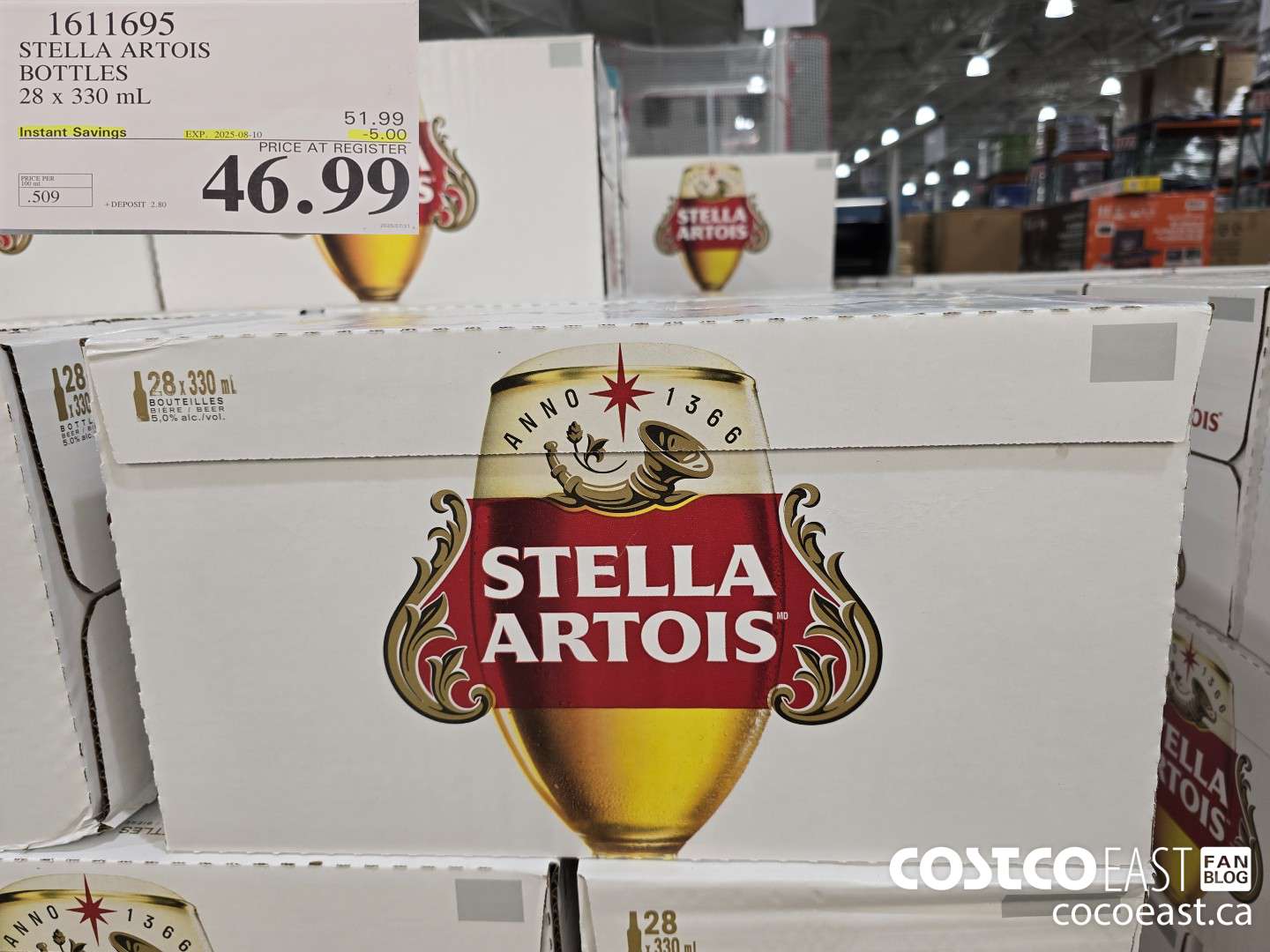 1611695 STELLA ARTOIS BOTTLES 28 x 330 mL ($5.00 INSTANT SAVINGS EXPIRES ON 2025-08-10) $46.99