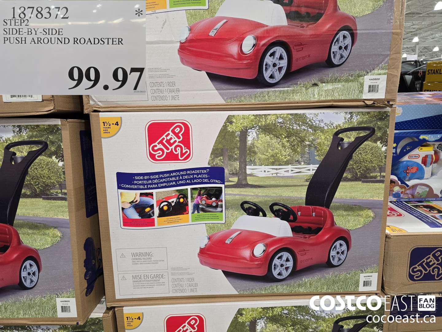 1878372 STEP2 SIDE-BY-SIDE PUSH AROUND ROADSTER $99.97