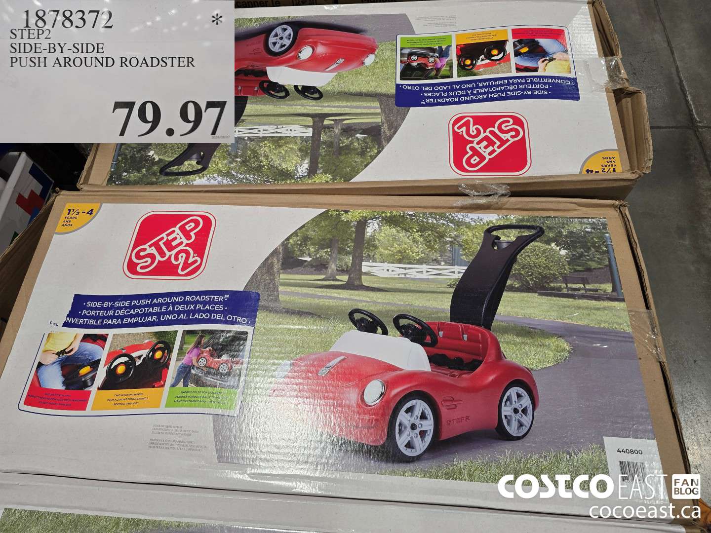 1878372 STEP2 SIDE-BY-SIDE PUSH AROUND ROADSTER $79.97