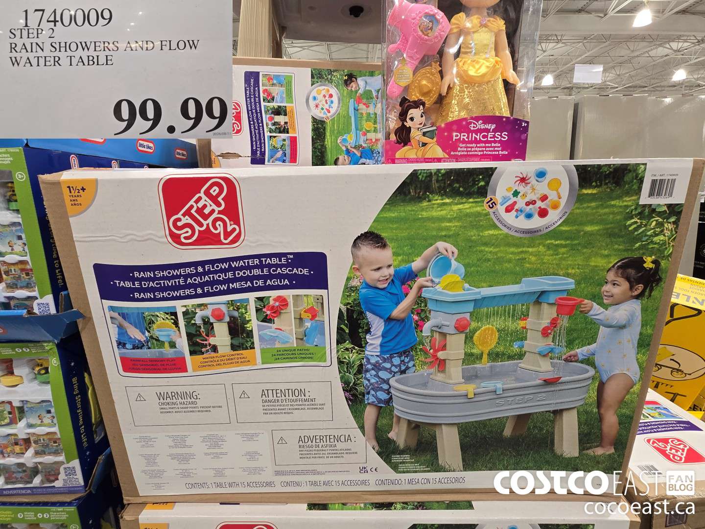 1740009 STEP 2 RAIN SHOWERS AND FLOW WATER TABLE $99.99