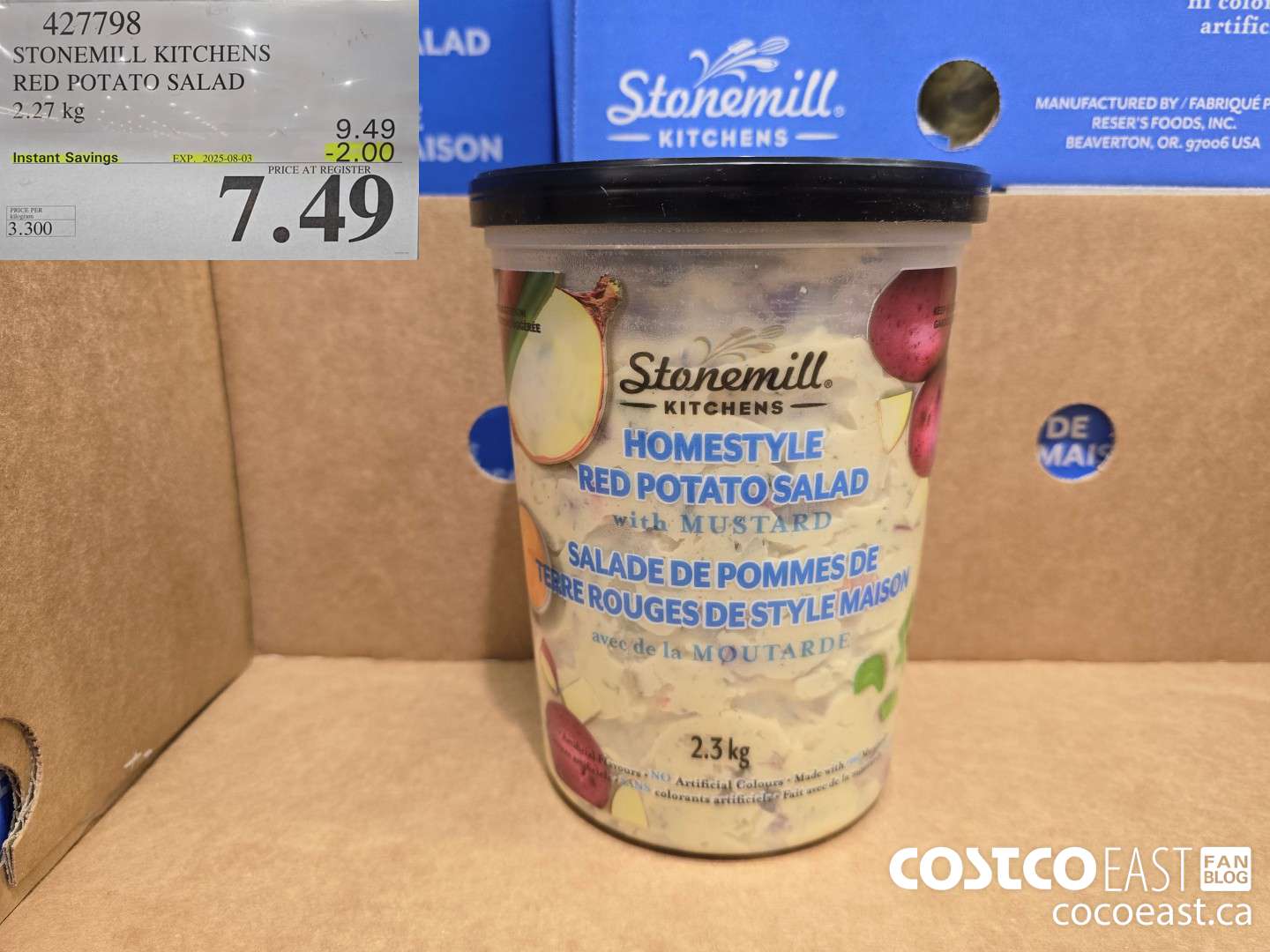 427798 STONEMILL KITCHENS RED POTATO SALAD 2.27 KG ($2.00 INSTANT SAVINGS EXPIRES ON 2025-08-03) $7.49