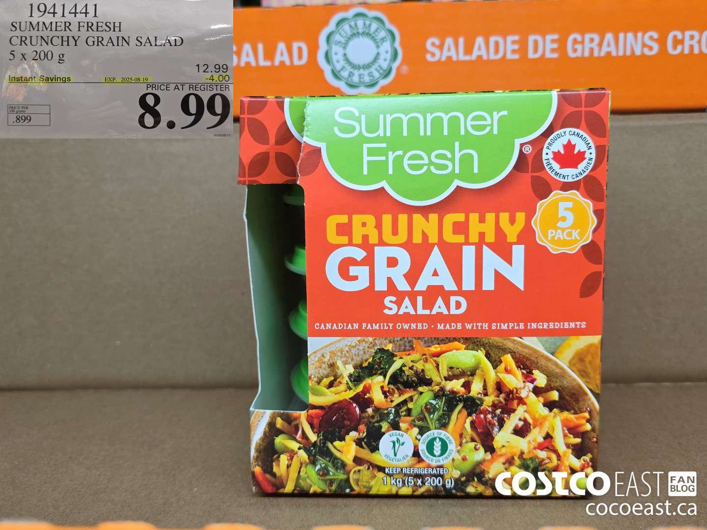 1941441 SUMMER FRESH CRUNCHY GRAIN SALAD 5 x 200 G ($4.00 INSTANT SAVINGS EXPIRES ON 2025-08-19) $8.99