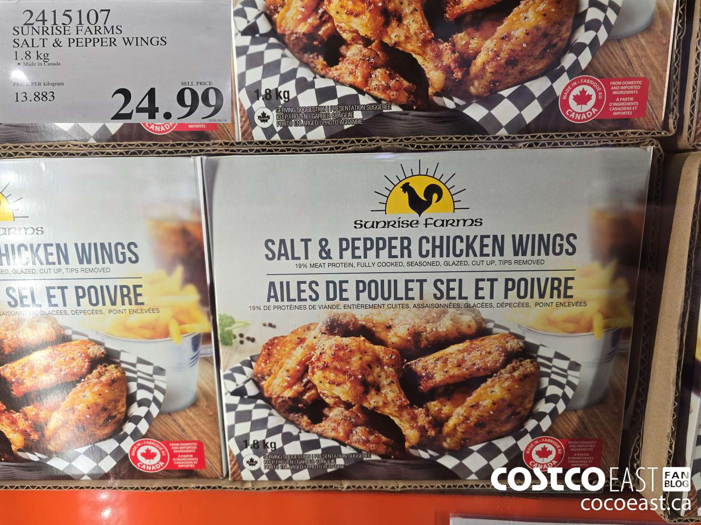 2415107 SUNRISE FARMS SALT & PEPPER WINGS 1.8KG $24.99